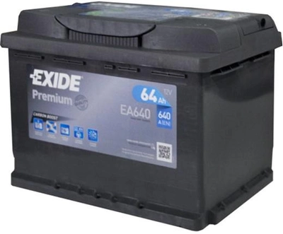 Автомобильный аккумулятор Exide Premium 6СТ-64 (EA640) 64 Ач (-/+) Euro 640 А (EA640)