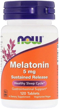 Melatonin 5 мг натуральна добавка Now Foods 120 таблеток (733739035547)