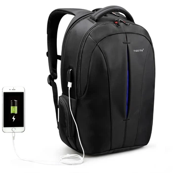 Рюкзак городской Tigernu T-B3105 USB черный с синим