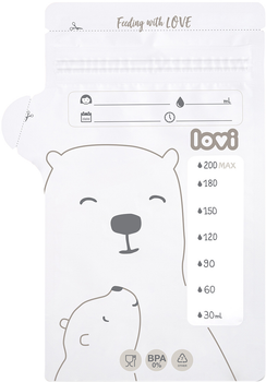 Пакети для зберігання молока Lovi Buddy Bear 25 шт. (12/208)