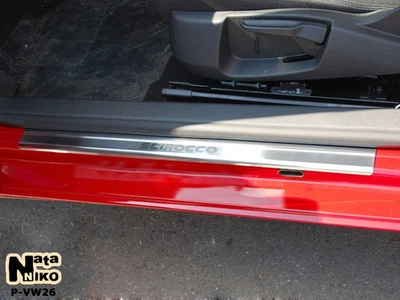 Накладки на пороги Volkswagen Scirocco 2008- premium NataNiko P-VW26