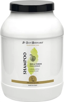 Шампунь Iv San Bernard для собак і кішок Green Apple для довгої шерсті пом'якшувальний з яблуком 500 мл (8180 SHAM500) (8022767038180)