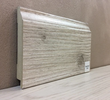 Плинтус Супер Профиль Монблан Грей 2800x95x16 Пепельный 1695mg