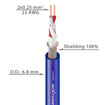 Микрофонный кабель Roxtone MC080, 2х0.25, 100 м