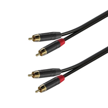 Готовый аудиокабель Roxtone GPTC160L1, RCA - RCA, 2x2x0.22, 1 м