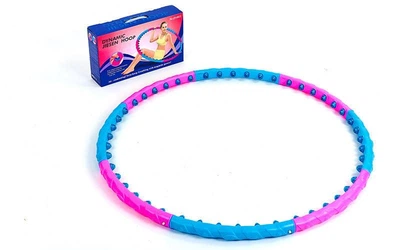 Обруч масажний хула хуп Hula Hoop MAGNETIC SP-Planeta Sport 6011 діаметр 93 см Pink-Blue
