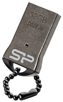 Флеш USB 2.0 Silicon Power 32GB Touch T01 Чорний металік (SP032GBUF2T01V1K)