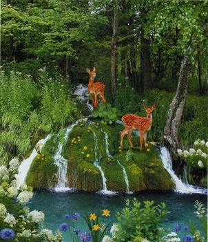 Фотообои Волшебный источник бумага ArtDecor 201x242 см