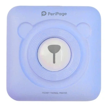 Портативный bluetooth термопринтер для смартфона PeriPage A6, Голубой (100335)