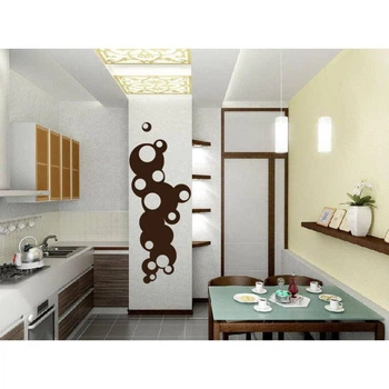 Інтер'єрна вінілова наклейка на стіну IdeaClock Brown abstraction 45х120 см Коричнева(39658-462)