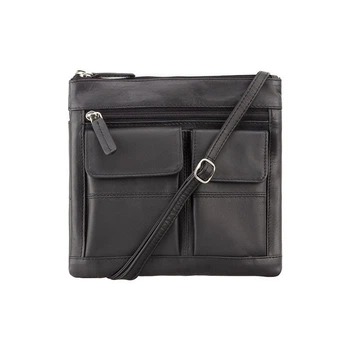 Жіноча шкіряна сумка Visconti 18608/A Slim Bag Black (18608 BLK)