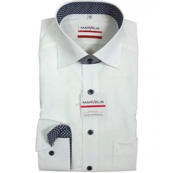 Рубашка мужская Marvelis Modern Fit 3746-64-18 белая, Размер XL