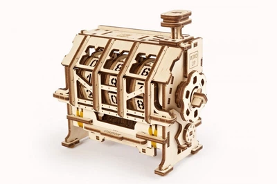 Механический деревянный 3D конструктор Ugears STEM-модель Счетчик из фанеры (70130)