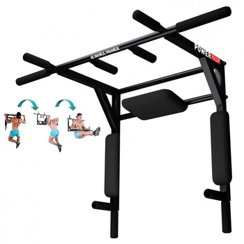 Турник брусья для дома PowerPullUp 5в1 и упор для пресса черный