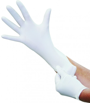 Одноразові рукавички нітрилові Медіком 100 шт в упаковці Розмір М Білі