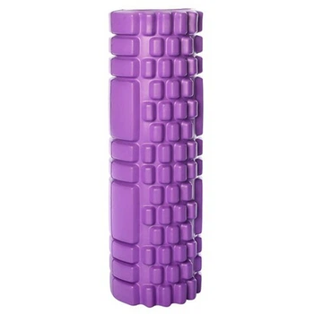 Массажный ролик YogaLife Compact 30х8 см сиреневый (роллер, валик, цилиндр для МФР и йоги, массажер для спины, ног, рук, шеи) YL-MN30SR