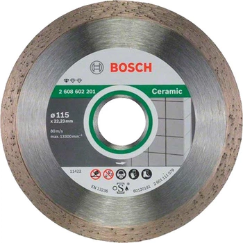 Алмазный круг Bosch Professional for Ceramic, 115х22,23х1,6 мм (2608602201)