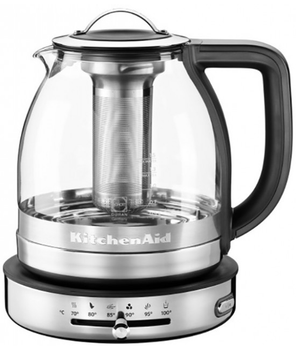 Электрический стеклянный чайник Artisan 1,5 л серебристый KitchenAid 5KEK1322ESS