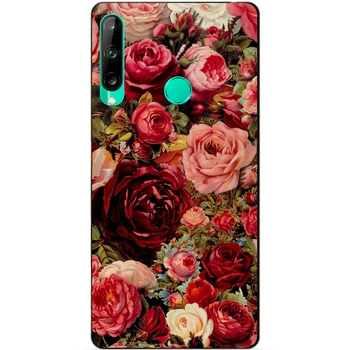 Силиконовый чехол бампер Candy для Huawei P40 Lite E с рисунком Красные Розы