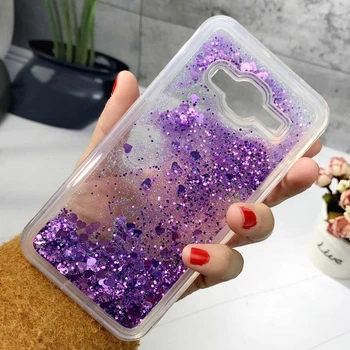 Чехол Glitter для Samsung Galaxy J5 2015 / J500 Бампер Жидкий блеск фиолетовый