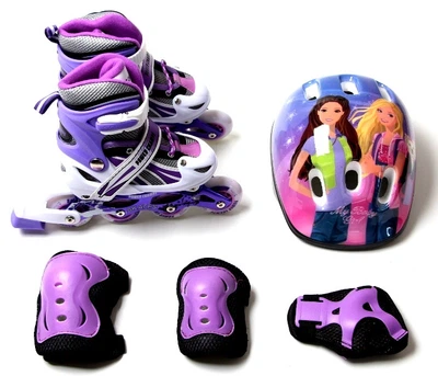 Комплект роликовые коньки Power Champs. Violet 34-37