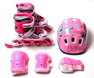 Комплект роликовые коньки Power Champs Pink 29-33