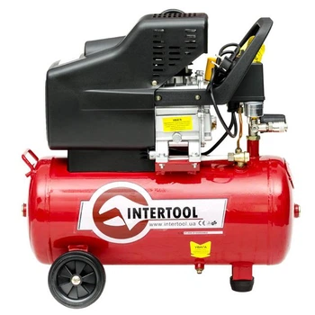 Компрессор 24 л, 1.5 кВт, 220 В, 8 aтм, 206 л/мин Intertool