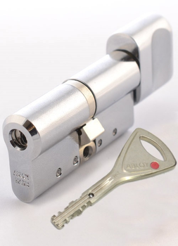 Цилиндр Abloy Protec2 HARD 103 мм (47х56T) ключ/тумблер матовый хром