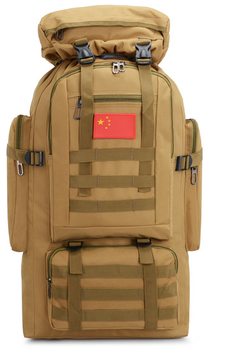 Тактичний туристичний міський рюкзак з системою M. O. L. L. E на 70л TacticBag 7018A Кайот