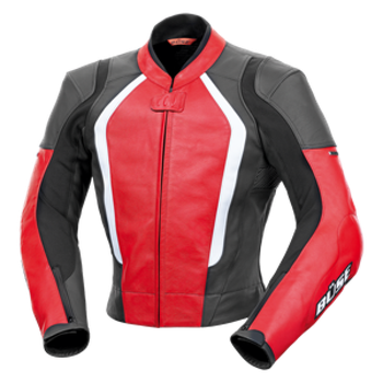 Кожаная мотокуртка BUSE Assen black-red 56