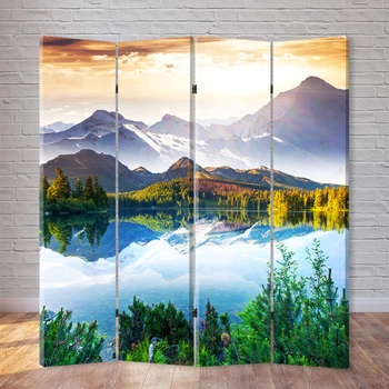 Декоративна Ширма FineDecor "Озеро в горах" 160х180 см 002а