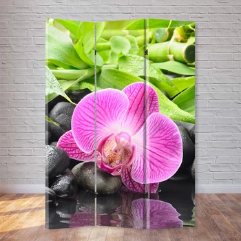 Ширма декоративная FineDecor "Орхидея на камне" 120х180 см 028