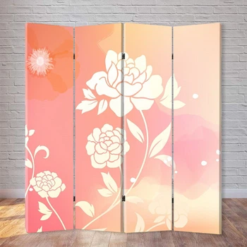 Ширма декоративная FineDecor "Нежный цветочный узор" 160x180 см 219a