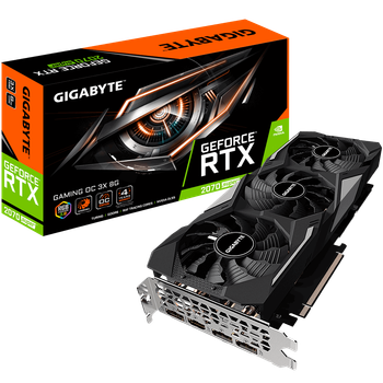 Видеокарта GeForce RTX 2070 SUPER Gigabyte GAMING OC 3X 8Gb DDR6 256-bit HDMI/3xDP 1815/14000 MHz 6-pin + 8-pin, RGB Fusion 2.0 (184888)
