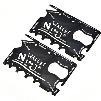 Мультитул-кредитка Wallet Ninja 18 в 1 набор для выживания в портмоне