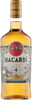 Ром Bacardi Anejo Cuatro 4 роки витримки 0.7 л 40% (7610113001417)