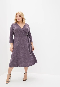 Платье "Силена" (темно-сиреневый) 56 (XXXXL)