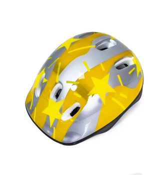 Дитячий велосипедний шолом Space Sport Yellow Stars універсальний пластиковий жовтий (DP-1232579173)
