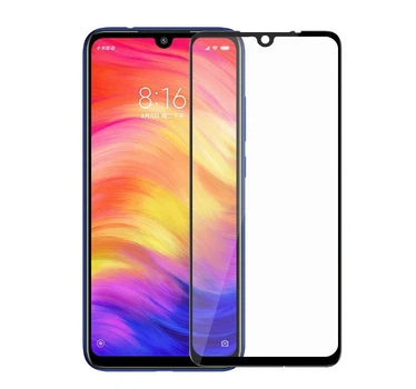 Защитное стекло LUX для Xiaomi Redmi Note 7 / Note 7 Pro / Global Full cover черный 0,3 мм в упаковке