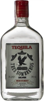 Текіла Tres Sombreros Silver 38% 0.35 л (8414771850634)
