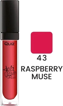 Блеск для губ Quiz Joli Color Matte lipgloss Матовый 43 Raspberry Muse 7 мл (5906439016245)