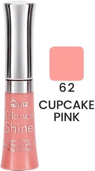 Блеск для губ Quiz Glance Shine lipgloss Глянцевый 62 Cupcake Pink 7 мл (5906439036458)