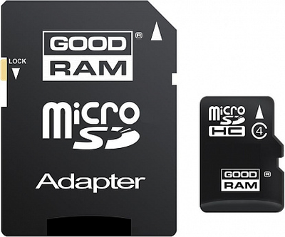 Карта памяти Goodram microSDHC class 4 SD adapter 32Gb Black