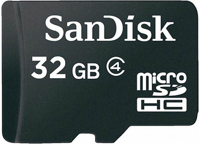 Карта памяти SanDisk microSDHC 32Gb class 4 Black