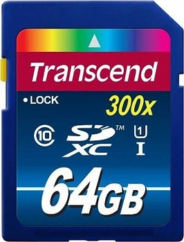 Карта памяти Transcend SDXC/SDHC Class 10 UHS-I 400x 64Gb Black