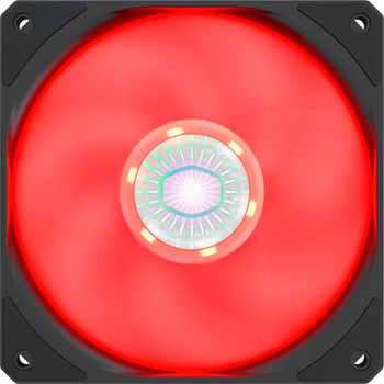 Вентилятор CoolerMaster SickleFlow 120 Red LED (MFX-B2DN-18NPR-R1), 120х120х25 мм, 4pin, Single pack w/o Hub