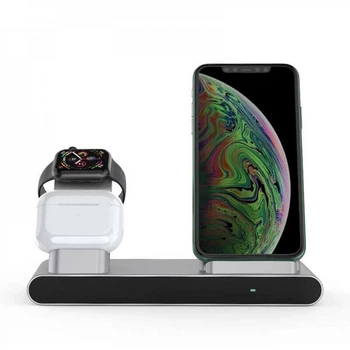 Док-станція WIWU 3in1 For iPhone+iWatch+AirPods Gray