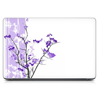 Универсальная наклейка на ноутбук 15.6"-13.3" 380х250 мм IdeaClock Violet flower Матовая