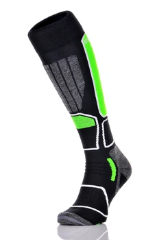 Носки лыжные термоактивные SPAIO Ski Power 35-37 черный/зеленый