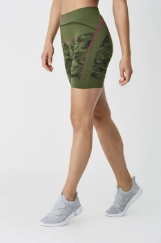Термобелье шорты женские SPAIO Inforce Camouflage L зеленый милитари
